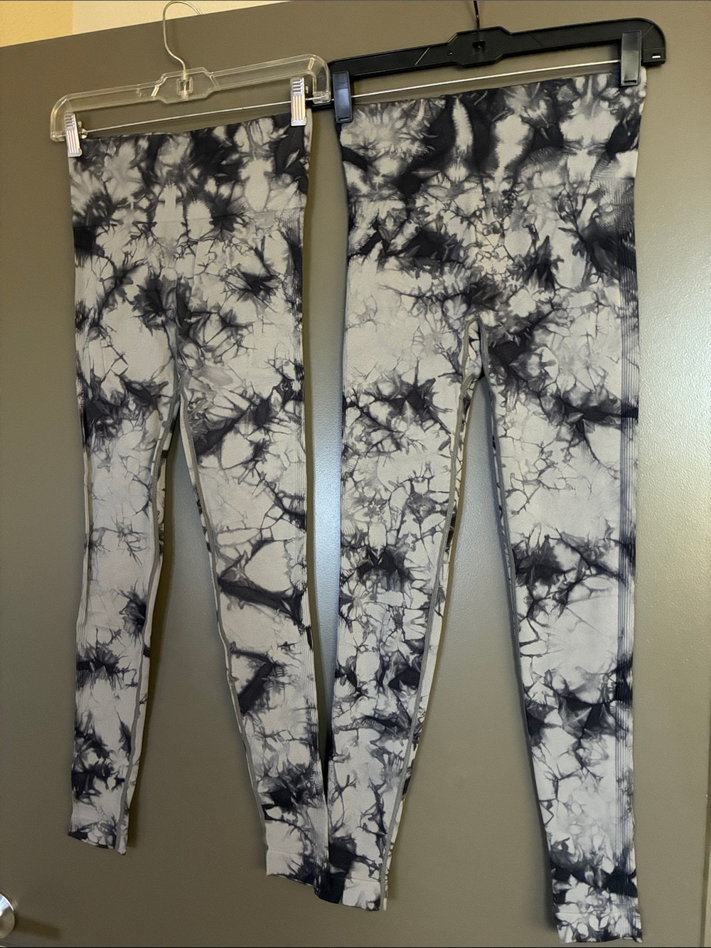 Tie-Dye Black & gray Leggings